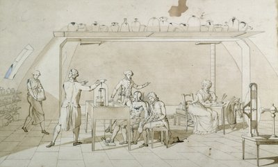 Antoine Lavoisier (1743-94) and his Experiments into Respiration by Marie Anne Pierrette Lavoisier